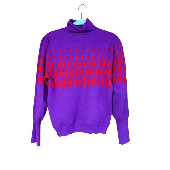 Ann Taylor Women’s Large Purple & Red Sweater – Excellent Used Condition - Picture 2 of 4